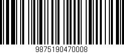 Código de barras (EAN, GTIN, SKU, ISBN): '9875190470008'