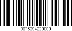 Código de barras (EAN, GTIN, SKU, ISBN): '9875394220003'