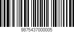 Código de barras (EAN, GTIN, SKU, ISBN): '9875437000005'