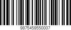 Código de barras (EAN, GTIN, SKU, ISBN): '9875459550007'