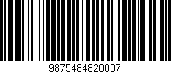 Código de barras (EAN, GTIN, SKU, ISBN): '9875484820007'