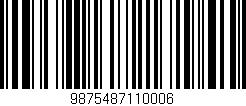 Código de barras (EAN, GTIN, SKU, ISBN): '9875487110006'