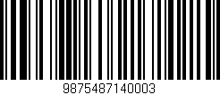 Código de barras (EAN, GTIN, SKU, ISBN): '9875487140003'