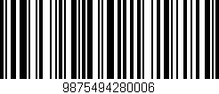 Código de barras (EAN, GTIN, SKU, ISBN): '9875494280006'