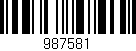 Código de barras (EAN, GTIN, SKU, ISBN): '987581'