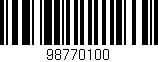 Código de barras (EAN, GTIN, SKU, ISBN): '98770100'
