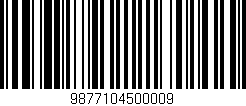 Código de barras (EAN, GTIN, SKU, ISBN): '9877104500009'