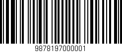 Código de barras (EAN, GTIN, SKU, ISBN): '9878197000001'