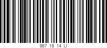 Código de barras (EAN, GTIN, SKU, ISBN): '987_18_14_U'