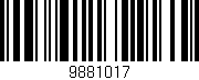 Código de barras (EAN, GTIN, SKU, ISBN): '9881017'