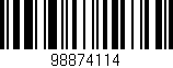 Código de barras (EAN, GTIN, SKU, ISBN): '98874114'