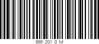 Código de barras (EAN, GTIN, SKU, ISBN): '988_201_0_M'