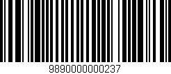 Código de barras (EAN, GTIN, SKU, ISBN): '9890000000237'