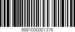 Código de barras (EAN, GTIN, SKU, ISBN): '9891000001378'