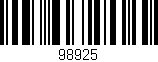Código de barras (EAN, GTIN, SKU, ISBN): '98925'