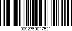 Código de barras (EAN, GTIN, SKU, ISBN): '9892750077521'