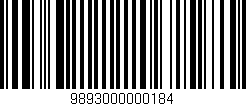 Código de barras (EAN, GTIN, SKU, ISBN): '9893000000184'