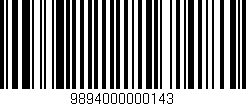 Código de barras (EAN, GTIN, SKU, ISBN): '9894000000143'