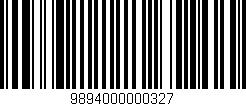 Código de barras (EAN, GTIN, SKU, ISBN): '9894000000327'