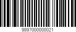 Código de barras (EAN, GTIN, SKU, ISBN): '9897000000021'