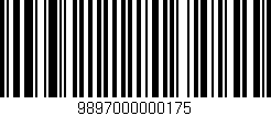 Código de barras (EAN, GTIN, SKU, ISBN): '9897000000175'