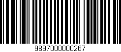 Código de barras (EAN, GTIN, SKU, ISBN): '9897000000267'