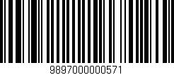 Código de barras (EAN, GTIN, SKU, ISBN): '9897000000571'