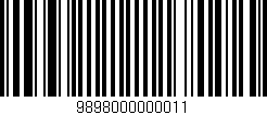Código de barras (EAN, GTIN, SKU, ISBN): '9898000000011'