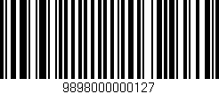 Código de barras (EAN, GTIN, SKU, ISBN): '9898000000127'