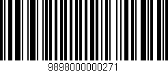 Código de barras (EAN, GTIN, SKU, ISBN): '9898000000271'