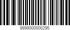 Código de barras (EAN, GTIN, SKU, ISBN): '9898000000295'
