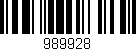 Código de barras (EAN, GTIN, SKU, ISBN): '989928'