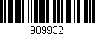 Código de barras (EAN, GTIN, SKU, ISBN): '989932'