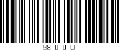 Código de barras (EAN, GTIN, SKU, ISBN): '98_0_0_U'
