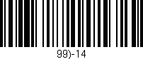 Código de barras (EAN, GTIN, SKU, ISBN): '99)-14'