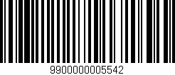 Código de barras (EAN, GTIN, SKU, ISBN): '9900000005542'