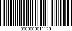 Código de barras (EAN, GTIN, SKU, ISBN): '9900000011178'