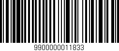 Código de barras (EAN, GTIN, SKU, ISBN): '9900000011833'