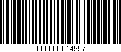 Código de barras (EAN, GTIN, SKU, ISBN): '9900000014957'