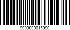 Código de barras (EAN, GTIN, SKU, ISBN): '9900000015398'