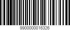 Código de barras (EAN, GTIN, SKU, ISBN): '9900000016326'