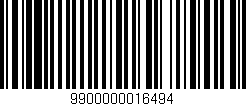 Código de barras (EAN, GTIN, SKU, ISBN): '9900000016494'