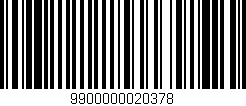Código de barras (EAN, GTIN, SKU, ISBN): '9900000020378'