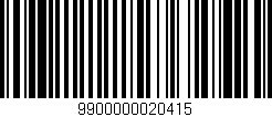 Código de barras (EAN, GTIN, SKU, ISBN): '9900000020415'