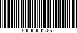 Código de barras (EAN, GTIN, SKU, ISBN): '9900000024857'