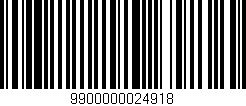 Código de barras (EAN, GTIN, SKU, ISBN): '9900000024918'
