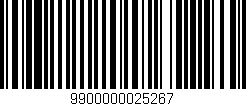 Código de barras (EAN, GTIN, SKU, ISBN): '9900000025267'