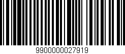 Código de barras (EAN, GTIN, SKU, ISBN): '9900000027919'
