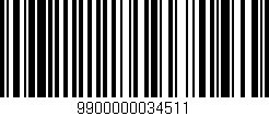 Código de barras (EAN, GTIN, SKU, ISBN): '9900000034511'
