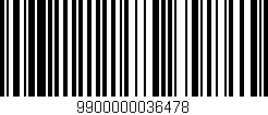 Código de barras (EAN, GTIN, SKU, ISBN): '9900000036478'